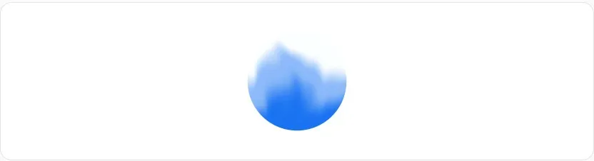 FluidOrb: полупрозрачный синий шар с плавным градиентом, отрендеренный WebGL-шейдером